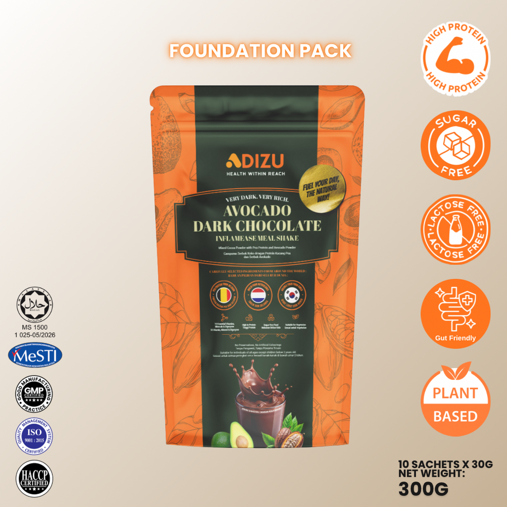 FOUNDATION 系列 - ADIZU 牛油果黑巧克力营养饮 [10包]